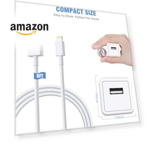Fast Charging USB Wall Charger with Lightning Cable — Chargers, Curvologys