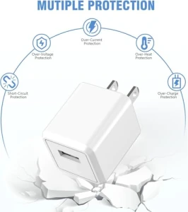 Fast Charging USB Wall Charger with Lightning Cable, Curvologys