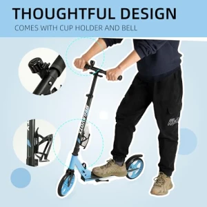 Foldable Kids Scooter with 8 Inch Sturdy Wheels, Megavotx