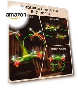 Kids Drone with 7-Color LED Light — RC Helicopters, Syma
