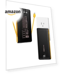 Portable Charger Power Bank with Built-in Cables and Wall Plug — Chargers, VEEKTOMX