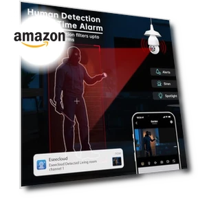 2K Light Bulb Security Camera — Smart Home Security, Noahtec