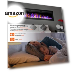 Electric Fireplace Wall Mounted and Recessed with Remote Control — Electric Heating Solutions, BETELNUT