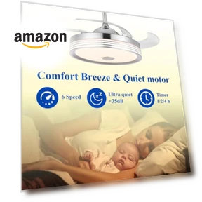 Modern Retractable Ceiling Fan with Lights and Remote Control — Ceiling Fan Lighting Solutions, Dr.Light
