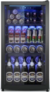 Beverage Fridge with Glass Door, Tehanld