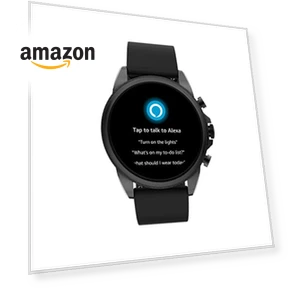 Stainless Steel and Silicone Touchscreen Smart Watch — Smartwatches, Fossil