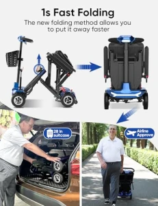 Ultra Lightweight Folding Mobility Scooter — Electric Scooter, Snxyda