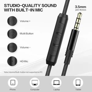 Over Ear Headphones with Microphone