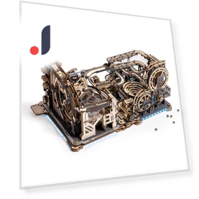 3D Wooden Puzzle Marble Run — Educational, TAKUMIYA
