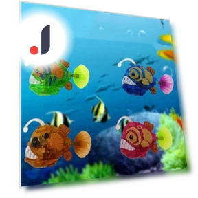 Battery-Powered Swimming Robot Fish Toy — Bath Time Fun, flower 01
