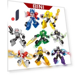 Deformation Building Block Toy Puzzle Assembly Miniature Robot — Construction Kits, Treasure Chest For Children