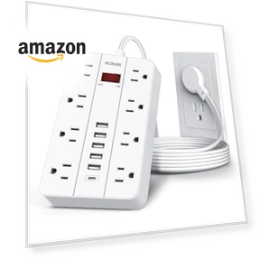 Flat Plug Extension Cord Surge Protector — Power Solutions & Surge Protection, HUNIAN