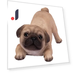 Folding Pug Smartphone Stand Doll Figure Ornament — Stands, Arkadia Japan
