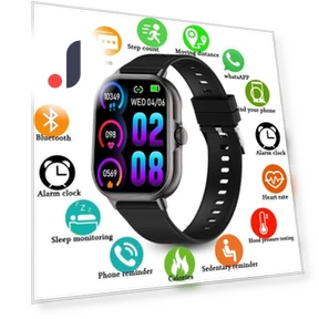 Smartwatch with Touch Screen, Temperature and Heart Rate Monitor — Smartwatches, world play