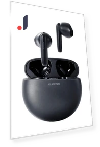 Stylish Round Touch Automatic Wireless Bluetooth Earbuds — In-Ear Headphones, ELECOM