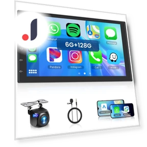 7-inch Touchscreen Car Audio with Wireless CarPlay and Android Auto — Stereo Receivers, Kayomart