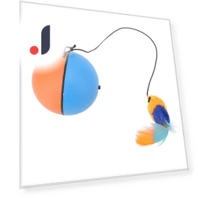 Automatic Moving Cat Ball with Feather Plush Hanging — Balls, Neoglint