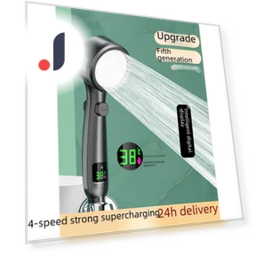 Luxury Smart LED Shower Head Set with Hand Sprayer and Heater — Fixed, Super Select
