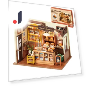 Miniature Dollhouse Kit with LED Light — Doll Crafting, Robotime