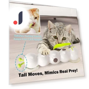 Smart Motion Worm Toy for Indoor Cats — Cat Playthings, YJMP Top
