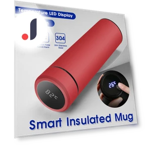 Smart Stainless Steel Thermos with LCD Display — Beverage Warmers, mujin