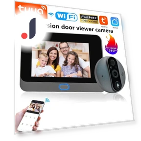 Smart WiFi Electric Doorbell with Peephole — Smart Home Security, Crown Global