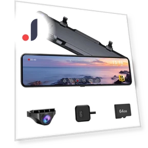 Super Large Front and Rear Mirror Dash Cam — Rearview Cameras for Cars, SAMURAI STYLE
