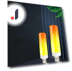 USB Night Light with Flame Imitation — Creative Lighting Solutions, AI Supermarket