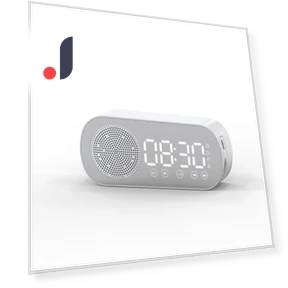 Wireless Smart Speaker Bluetooth Mirror Alarm Clock Mini Desk Watch AI Card Radio — Clock Radios, DIYelecs