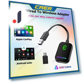 2 in 1 Wireless CarPlay BT5.0 Smart Box WiFi Android Auto Dongle — USB, Auto Accessories Home