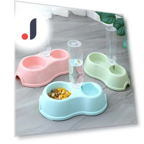 Automatic Feeder Water Dispenser with Raised Stand — Feeders, Smart Pet Supplies