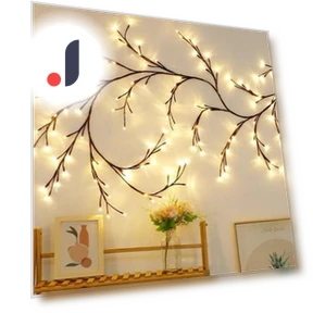 LED Rattan Vine Garland — String Lights, AI Supermarket