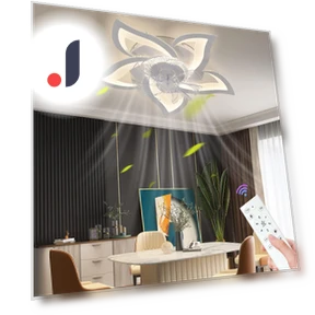 Modern LED Ceiling Fan with Light — Ceiling Fan Wall Controls, Seahorse Home