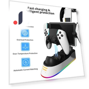 Portable Charging Station with Headset Holder — Accessories, Mystic Mart