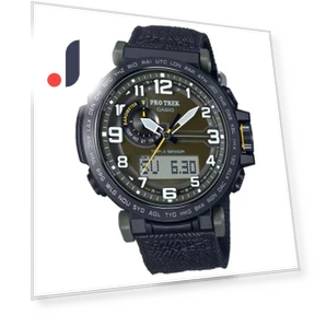 Pro Trek Series with Three Sensors, Compass for Climbing, Touch, Solar — Sport Watches, Casio