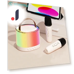 Smart Karaoke Speaker Night Light for Kids — Sing-Along Systems, Modern Home Furnishing
