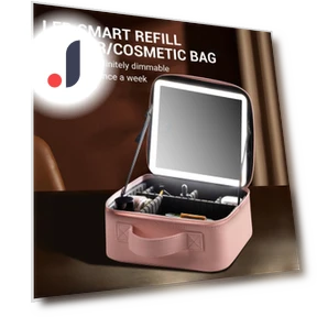 Smart LED Makeup Bag with Mirror — Cosmetic Cases, Auto Launcher