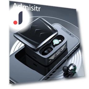 Wireless Bluetooth Earbuds with Digital Display — In-Ear Headphones, Admisitr