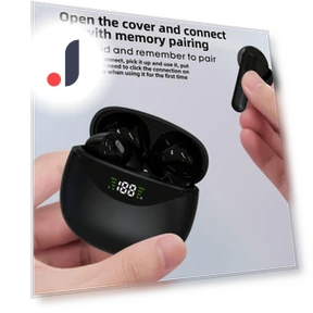 Wireless TWS Headset with Touch Digital Display — Headsets, QUEED