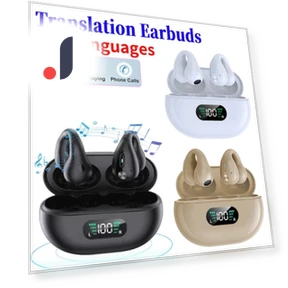 AI Translator Earbuds — Language Translators, Junmaocun