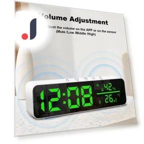 Digital WiFi Clock with Temperature and Humidity Sensor — Clocks, COOKING-MALL