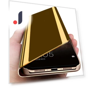 Luxury Thin Transparent Smart Mirror Case with Magnetic Flip Stand — Phone Accessories, Uav parts center