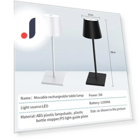 Rechargeable LED Desk Lamp with Touch Switch — Study & Desk Lighting, COOKING-MALL