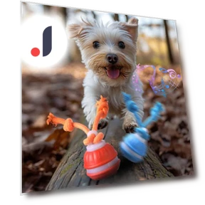 Smart Automatic Dog Toy with Moving Ball and Squeaky Motion Sensor — Balls, Pet park