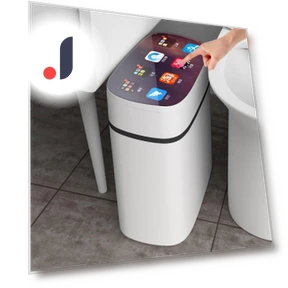 Smart Induction Trash Can with Lid — Kitchen Cans, Serene Greens