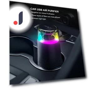 USB Car Air Purifier with Night Light — Car Air Fresheners, Mlina-J