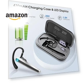 Wireless Earpiece with Dual ENC Noise Canceling Mic — Headsets, SKIUDCT