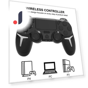 Wireless Gamepad with Dual Vibration and Touch Panel — Gamepads & Standard, Jumaocun-Fashions