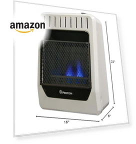 Blue Flame Space Heater with Thermostat Control — Portable Heating Solutions, ProCom