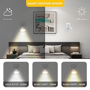 Motion Sensor Night Light Plug in 4 Pack, Sossi